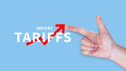 Import tariffs increase concept, Government import tax to boost economy, Industrial growth tax,...