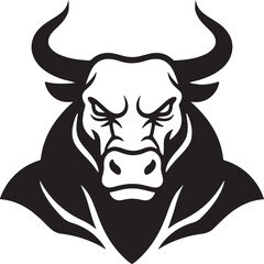 Aggressive Bull Head - Strong Neck EPS 10