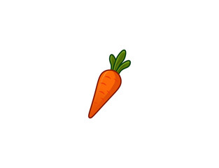 Vector illustration of cartoon carrot
