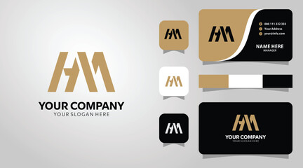 Elegant HM logo design perfect for branding elevate your business image now © Faizin