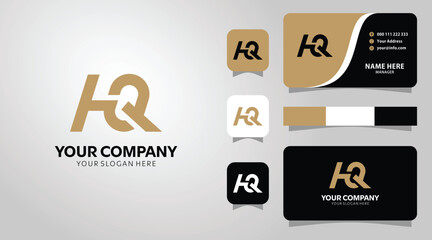 Elegant HQ logo design business cards included modern branding