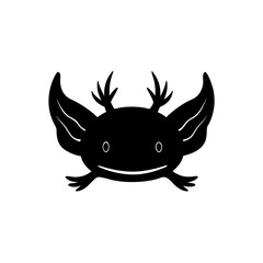 axolotl head on white background 