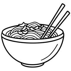 vector illustration of a bowl with a spoon