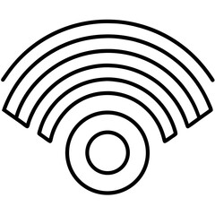 3d render of a wifi symbol