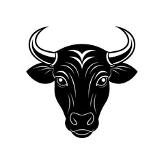 bull head on white background  .svg