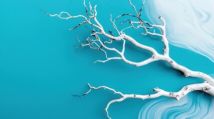 Abstract blue design with water splash illustration shows liquid nature art in a splashing drop shape and texture