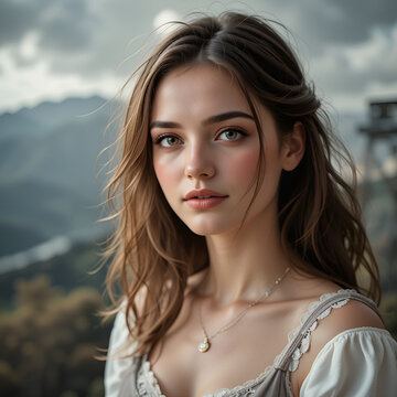 Weizenfeld mit liegenden Halmen