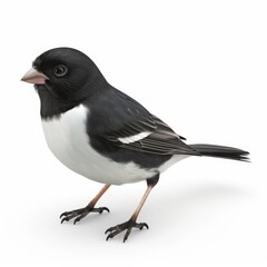 Obraz premium A small, black-and-white songbird profile.