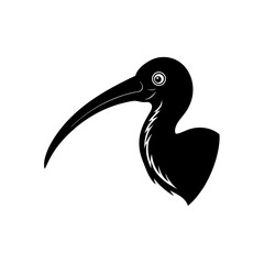 ibis head on white background 