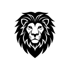 lion head on white background