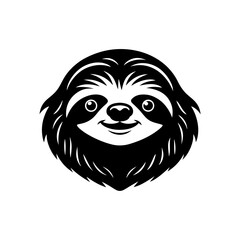 sloth head on white background  .svg