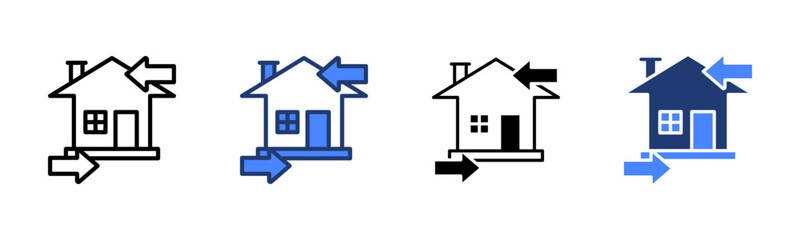 Obraz premium Rental icon sheet multiple style collection