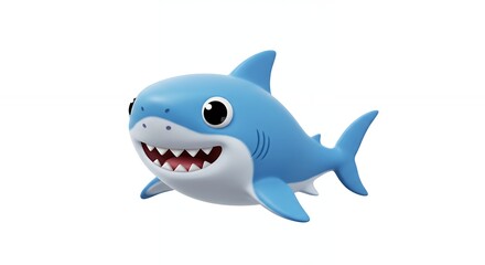 Cartoon shark figurine illustration