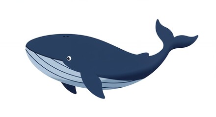 Fototapeta premium Cartoon whale illustration