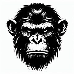 Fototapeta premium chimpanzee silhouette