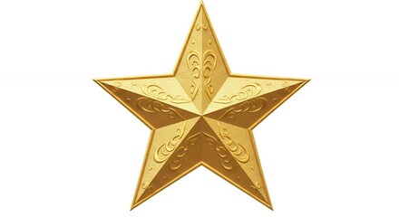 Obraz premium Detailed gold star design element