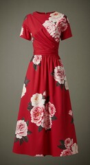 Obraz premium women's dress with floral pattern