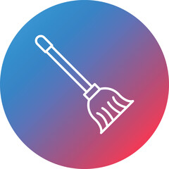 Mop Line Gradient Circle Background Icon