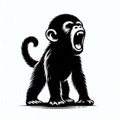 Fototapeta premium chimpanzee silhouette