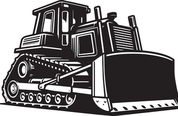 vector illustration of a bulldozer Bulldozer Silhouette Vector Heavy Equipment Construction Icon new trendy 2025 unique