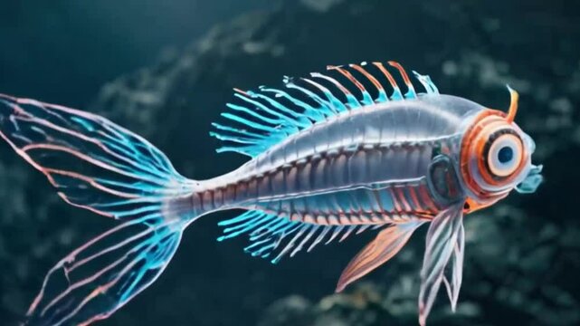 fish bone robo , ai generative