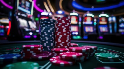 Play casino slots win games money cash conceptual Generative AI picture