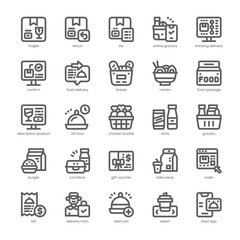 Online Order Icon pack for your website, mobile, presentation, and logo design. Online Order Icon outline design. Vector graphics illustration and editable stroke.