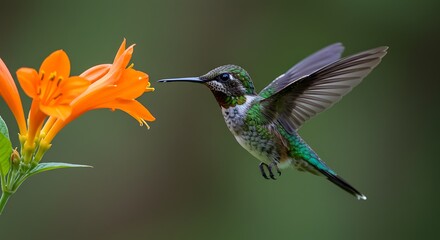 Hummingbird feeding – macro wildlife photography