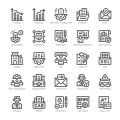 Report Icon pack for your website, mobile, presentation, and logo design. Report Icon outline design. Vector graphics illustration and editable stroke.