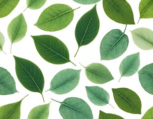 Naklejka premium Green Leaf Pattern