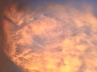 Sunset Symphony: A Fiery Sky at Dusk in evening 