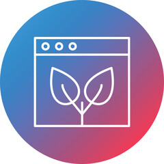 Organic Reach Line Gradient Circle Background Icon