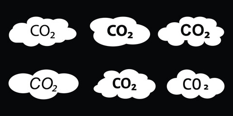 Modern design icon of co2 emission