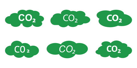 co2 planet icon sign vector