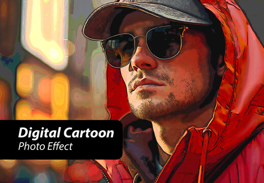 Modern Man Cartoon Portrait Urban Artistic Style Image Effect