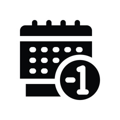 yesterday glyph icon. Strong and solid vector icon for websites, mobile interfaces, presentations, and visual branding. High quality and easy to edit.