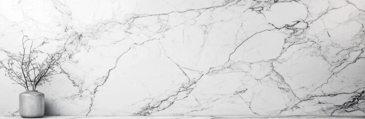 Obraz premium Elegant Minimalist Marble Background with Dried Branches
