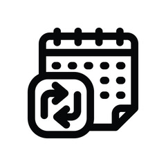 syncronization line icon. Clean and minimalist vector icon for websites, mobile apps, presentations, and logos. Fully scalable and customizable for any project.