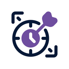 target time duotone icon. Sleek and modern vector icon for websites, mobile apps, marketing materials, and corporate design. Fully scalable and ready to use.
