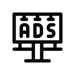 billboard line icon. Clean and minimalist vector icon for websites, mobile apps, presentations, and logos. Fully scalable and customizable for any project.