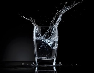 Water Splash in Glass