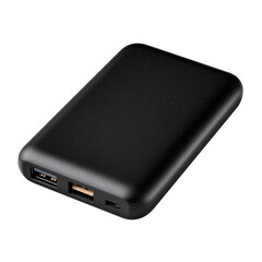 Fototapeta premium Portable power bank offering quick charging solutions for mobile devices during travel or outdoor adventures