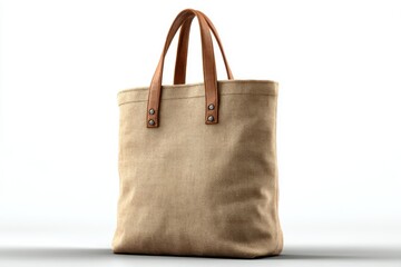 Tote bag isolated on soft white backdrop