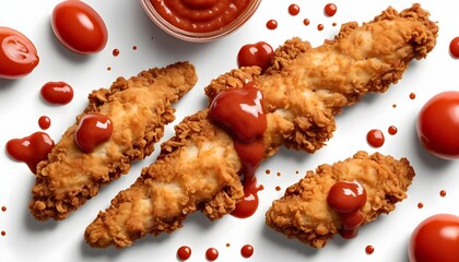 Crispy Chicken Tenders with Ketchup