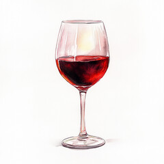 red wine in glass