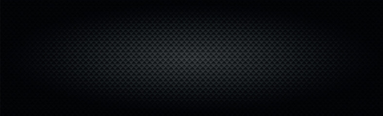Panoramic texture of black and gray carbon fiber - illustration