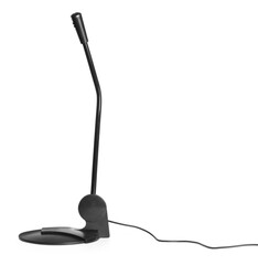 One microphone on white background. Professional audio equipment