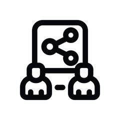 share line icon. Clean and minimalist vector icon for websites, mobile apps, presentations, and logos. Fully scalable and customizable for any project.