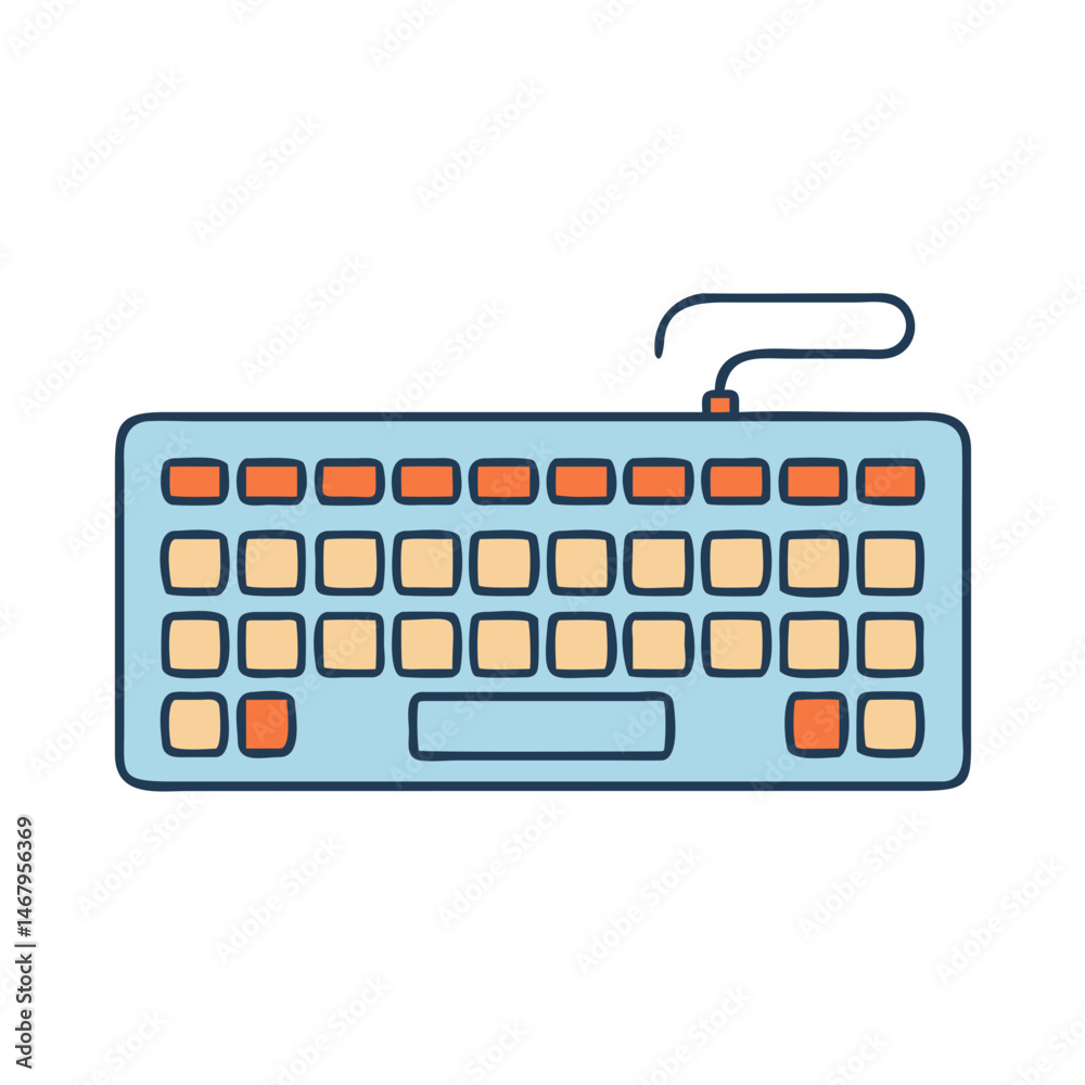 Leinwandbilder Illustration of computer keyboard keyboarding device input technology hardware accessory equipment