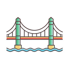 Bridge architecture suspension landmark construction city structure travel crossing design urban bridge